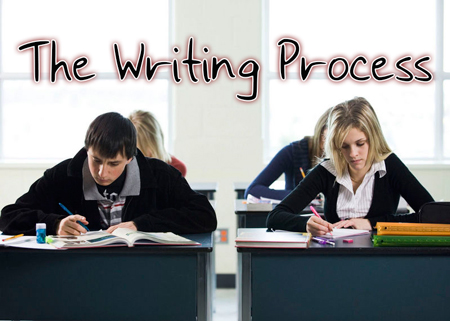 students writing