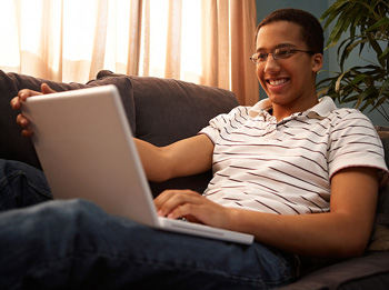 Boy on laptop