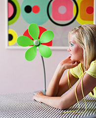 female student in thought