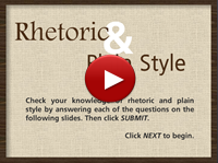 Rhetoric and Plain Style Review