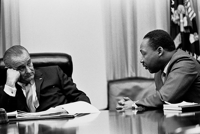 President Johnson and Martin Luther King, Jr.