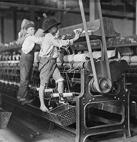 young children working in a mill