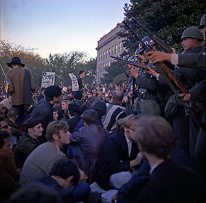 protestors at an anti-war demontration