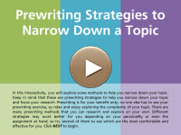 Prewriting Strategies to Narrow Down a Topic