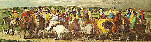 the pilgrims riding to Canterbury