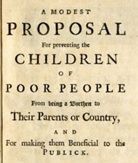 title page of "A Modest Proposal"