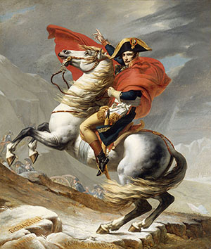 Napoleon Bonaparte on a horse