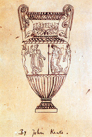 artwork of the Sosibios Vase traced by John Keats