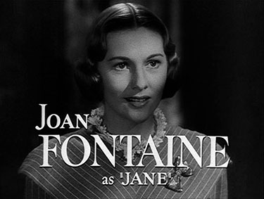 actress Joan Fontaine portrayed Jane in the 1943 film adapation