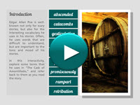 Vocabulary in "The Cask of Amontillado" player