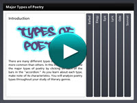 Major Types of Poetry player