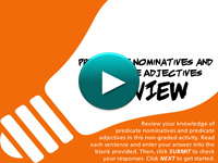 Grammar - Predicate Nominatives and Predicate Adjectives Review player