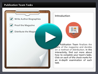 Publication Team Tasks player
