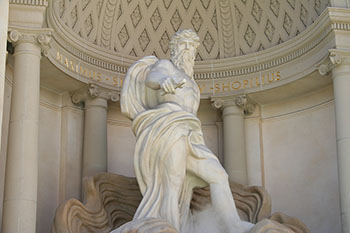 A statue of Zeus, the king of the Greek gods