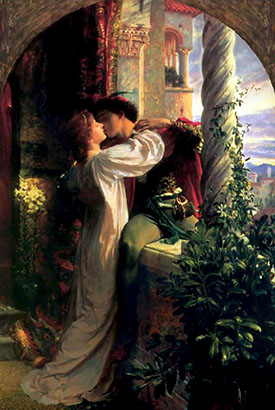 Romeo and Juliet on the balcony