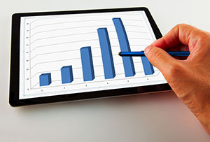 a graph reflecting public opinion trends