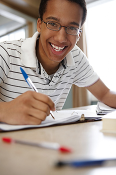 Student smiling