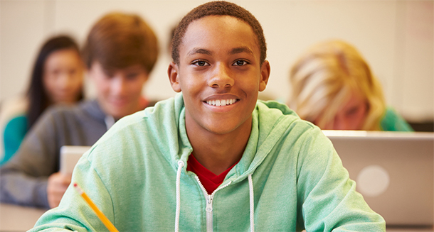 Smiling student