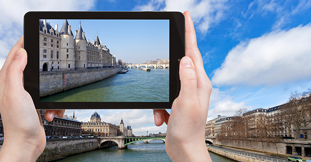 Taking a picture in France