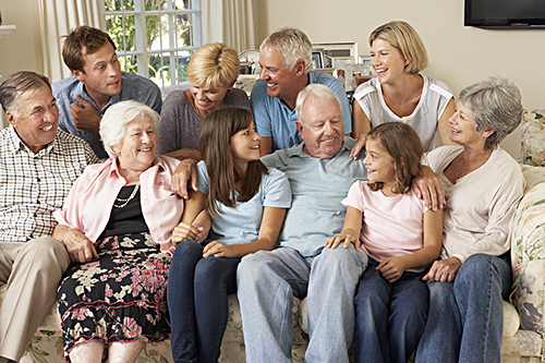 Large Family on a Couch