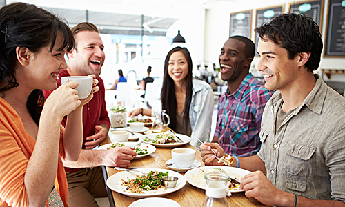 Friends Eating Lunch