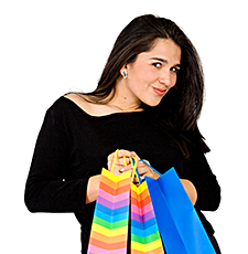 Young Woman with Shopping Bags