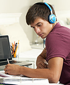 Student with Headphones