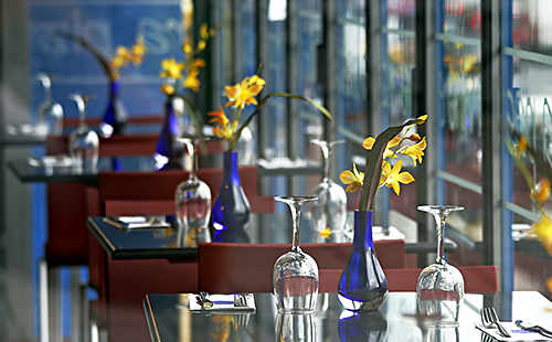 Tables in a French Restaurant