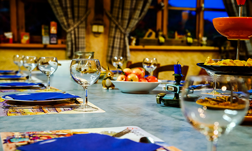 Table Setting in French Restaurant