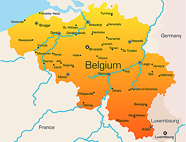 Map of Belgium