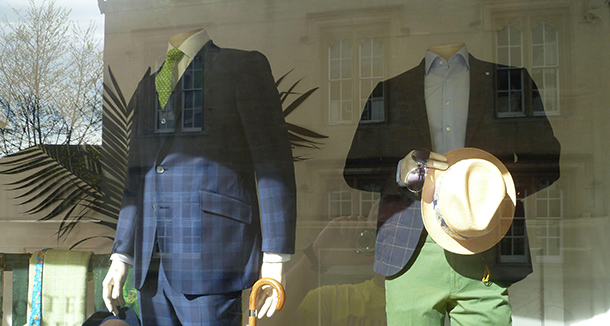 Fashion in a window display