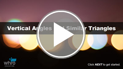 Vertical Angles and Similar Triangles Interactivity