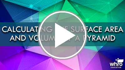 Calculating the Surface Area and Volume of a Pyramid Video