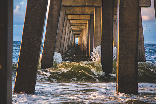 water under a pier