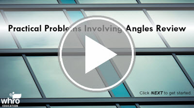 Real-World Problems Involving Angles Review interactivity