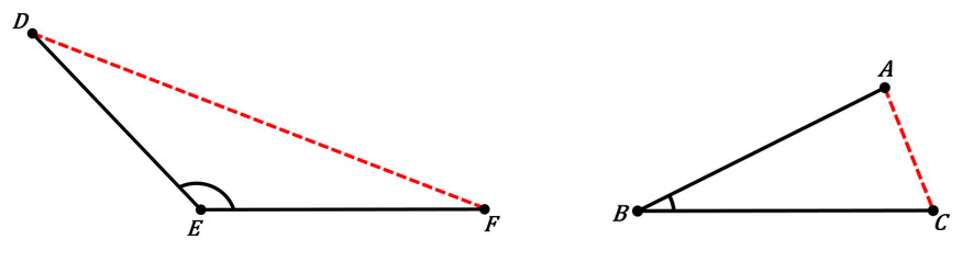 angle DEF and angle ABC