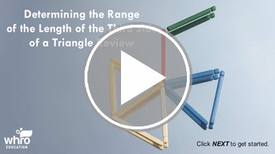 Determining the Range of the Length of the Third Side of a Triangle Review interactivity