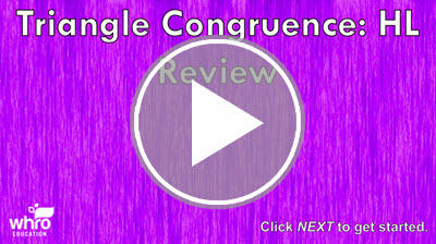 Triangle Congruence: HL Review interactivity