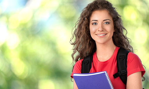 a smiling math student