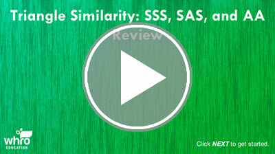 Triangle Similarity: SSS, SAS, and AA Review interactivity