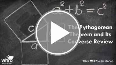 The Pythagorean Theorem and Its Converse Review interactivity