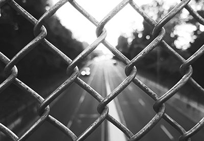 a chainlink fence