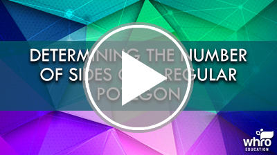 Determining the Number of Sides of a Regular Polygon Interactivity