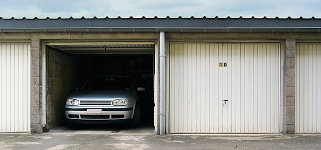 Car parked in a garage