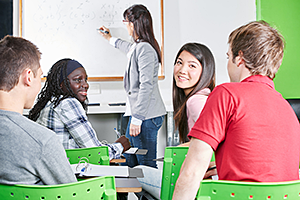 Students in a classroom