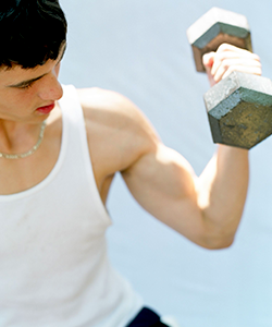 Bicep curl with dumbbell