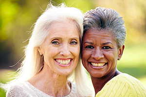 Older women smiling