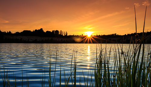 Sunset on the water