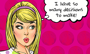 comic of a woman thinking about her decisions