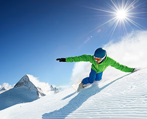 snowboarder on a mountain